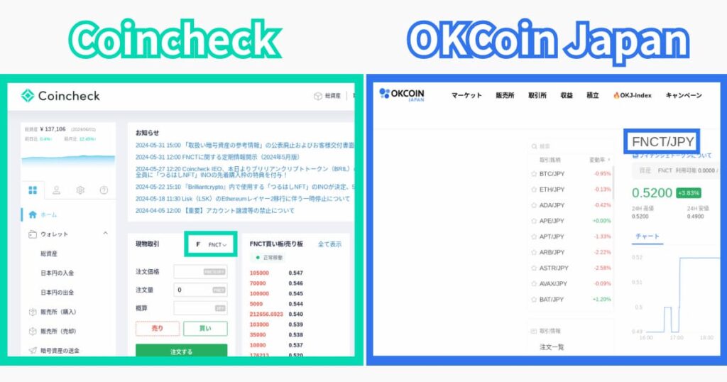 OKCoin Coincheck　