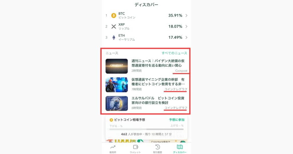 Coincheck　アプリ　ニュース
